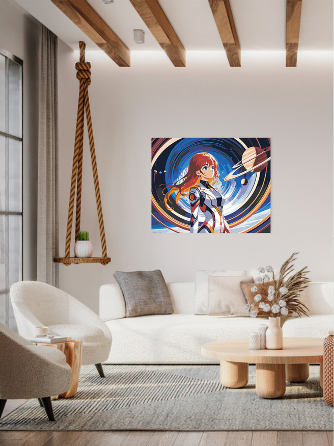 Картина по номерам &amp;quot;Красивая девушка в космосе&amp;quot;