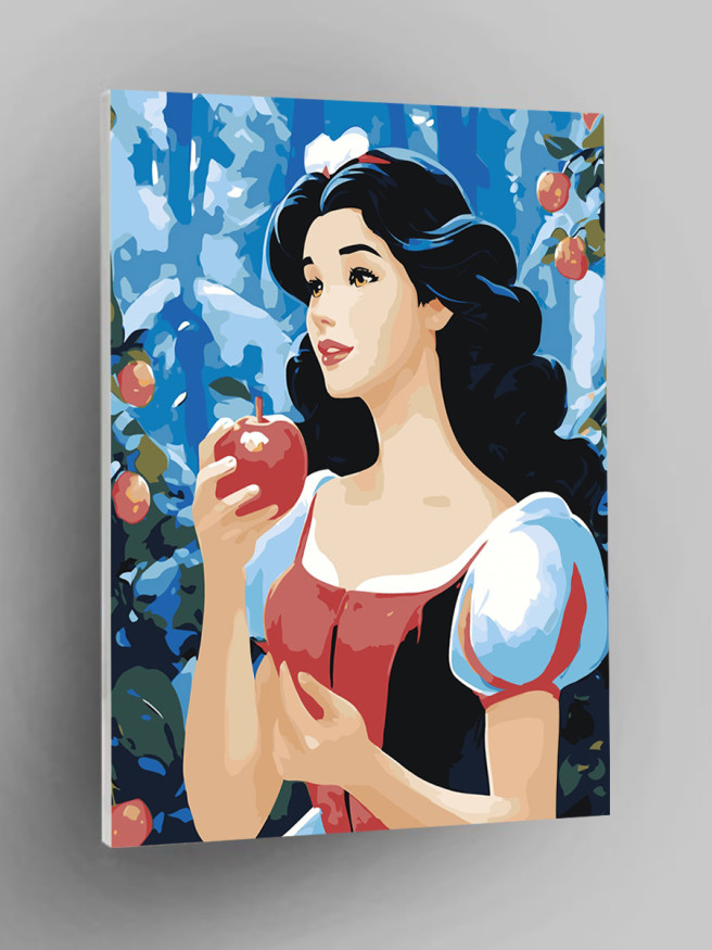 Картина по номерам &amp;quot;Брюнетка с яблоком&amp;quot;