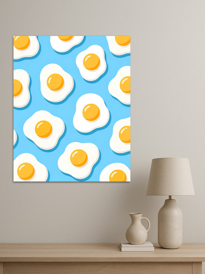 Постер на холсте &amp;quot;Солнечные яйца на голубом&amp;quot;