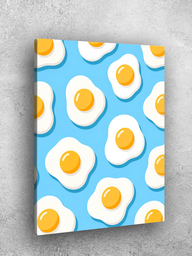 Постер на холсте &amp;quot;Солнечные яйца на голубом&amp;quot;