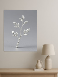 Holstga bosilgan poster "Kumush o‘simlik novdasi"