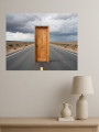 Постер на холсте &amp;quot;Деревянная дверь на шоссе&amp;quot;