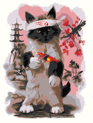 Raqamlar bo&#039;yicha rasm &quot;Mushukcha Yaponiyada&quot;