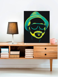Fluorescent raqamlar bo'yicha rasm "Neon erkak"
