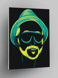 Fluorescent raqamlar bo'yicha rasm "Neon erkak"