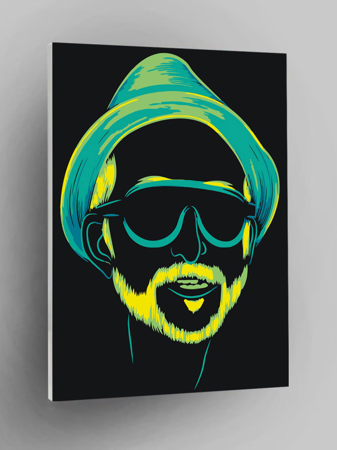 Fluorescent raqamlar bo&amp;#039;yicha rasm &amp;quot;Neon erkak&amp;quot;