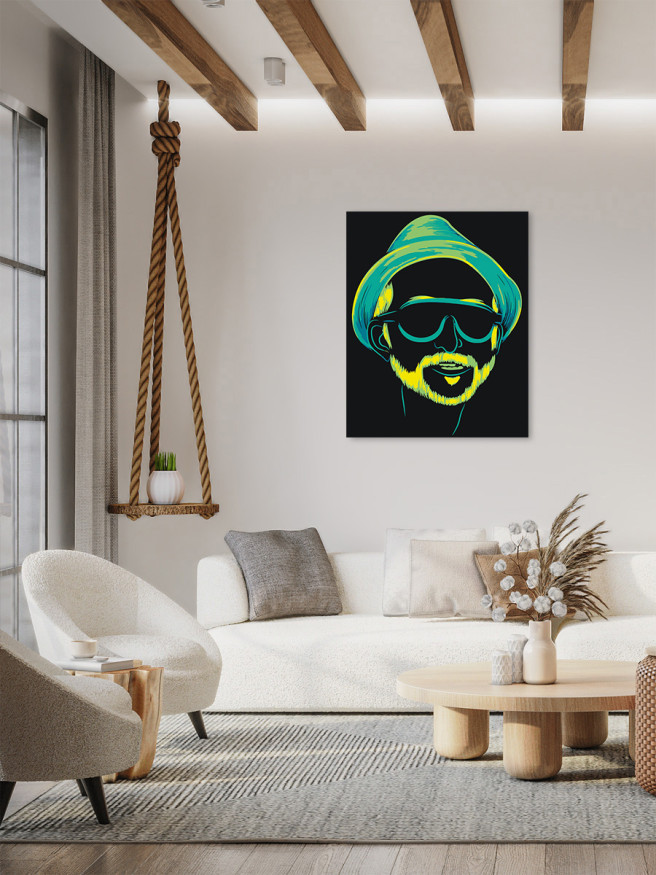 Fluorescent raqamlar bo&amp;#039;yicha rasm &amp;quot;Neon erkak&amp;quot;