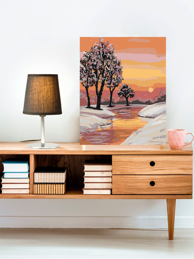 Картина по номерам &amp;quot;Снежная зима&amp;quot;