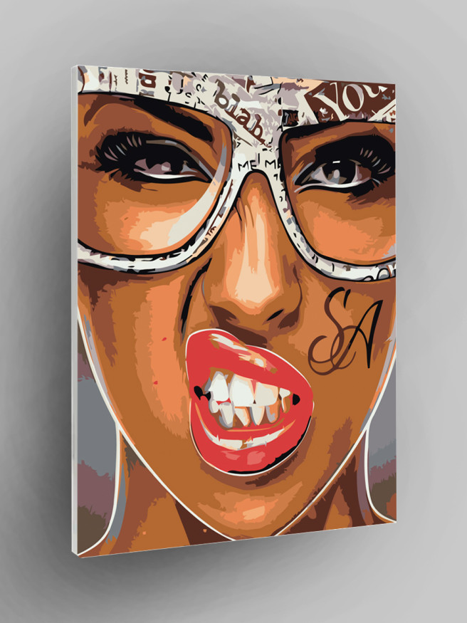 Картина по номерам &amp;quot;Дерзкая девушка&amp;quot;