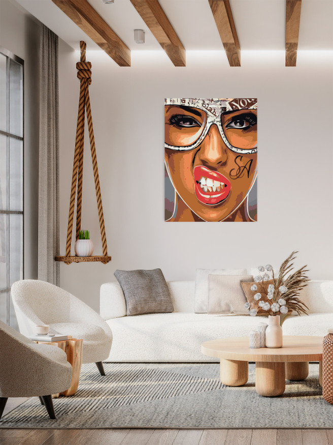 Картина по номерам &amp;quot;Дерзкая девушка&amp;quot;