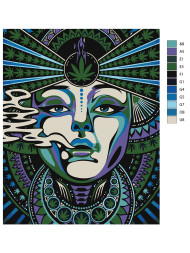 Картина по номерам &amp;quot;Парящая девушка&amp;quot;