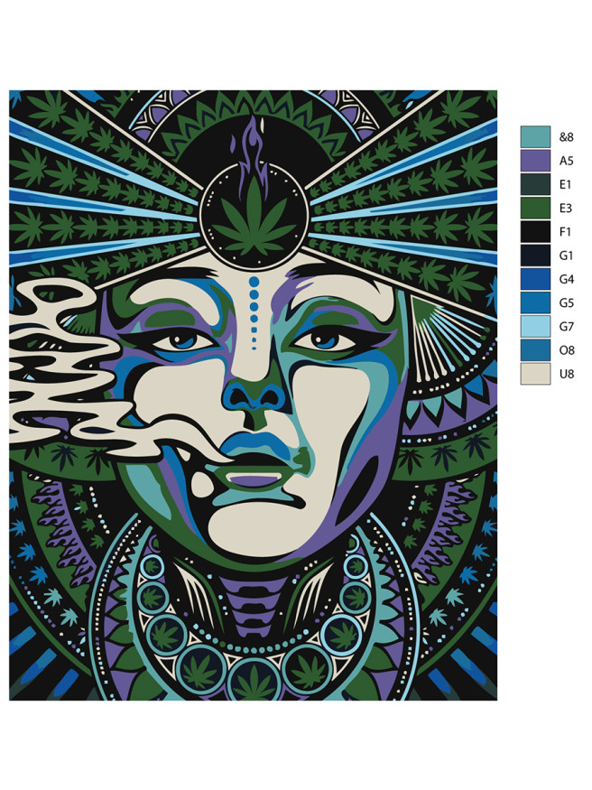 Raqamlar bo&amp;#039;yicha rasm &amp;quot;Suzuvchi qiz&amp;quot;