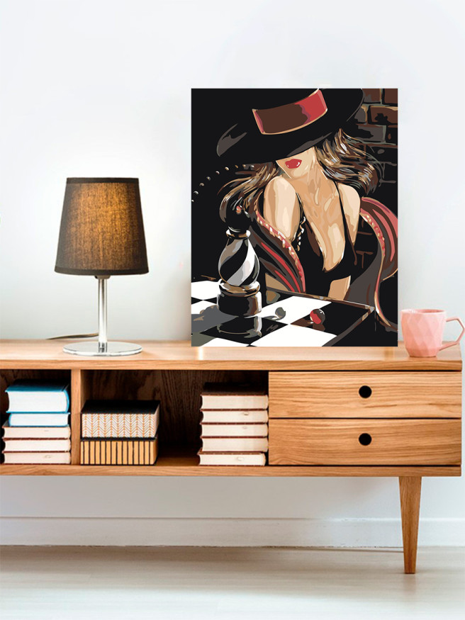 Raqamlar bo&amp;#039;yicha rasm &amp;quot;Shlyapa kiygan qiz&amp;quot;