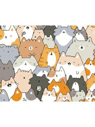 Raqamlar bo'yicha rasm "Mushuklar to'plami"