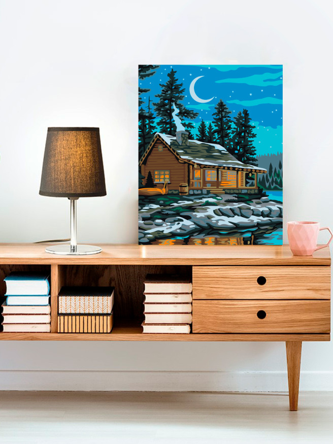 Картина по номерам &amp;quot;Домик в лесу&amp;quot;