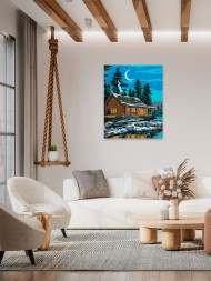 Картина по номерам &amp;quot;Домик в лесу&amp;quot;