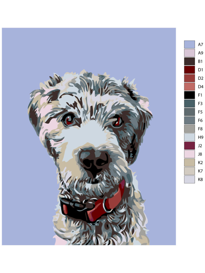 Картина по номерам &amp;quot;Портрет собаки&amp;quot;