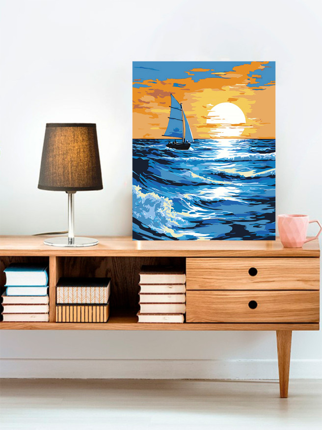 Картина по номерам &amp;quot;Кораблик в море&amp;quot;