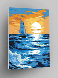 Картина по номерам &amp;quot;Кораблик в море&amp;quot;