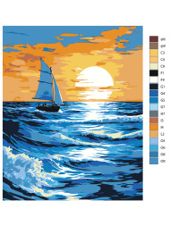 Картина по номерам &amp;quot;Кораблик в море&amp;quot;