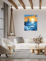 Картина по номерам &amp;quot;Кораблик в море&amp;quot;