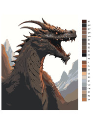 Raqamlar bo&#039;yicha rasm &quot;Ajdaho&quot;