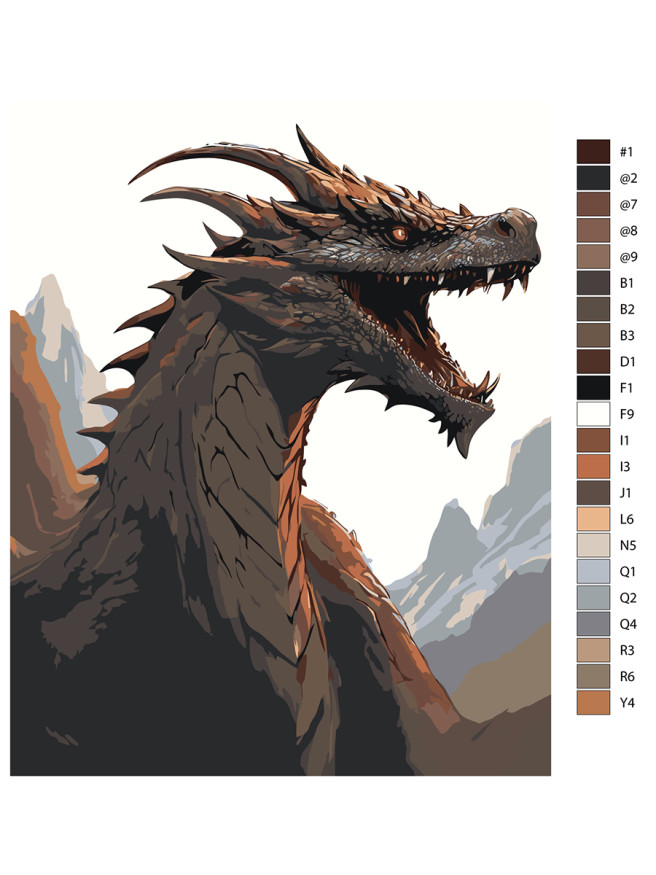 Raqamlar bo&amp;#039;yicha rasm &amp;quot;Ajdaho&amp;quot;