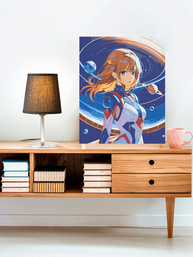 Raqamlar bo&amp;#039;yicha rasm &amp;quot;Ko&amp;#039;k ko&amp;#039;zli qiz va sayyoralar&amp;quot;