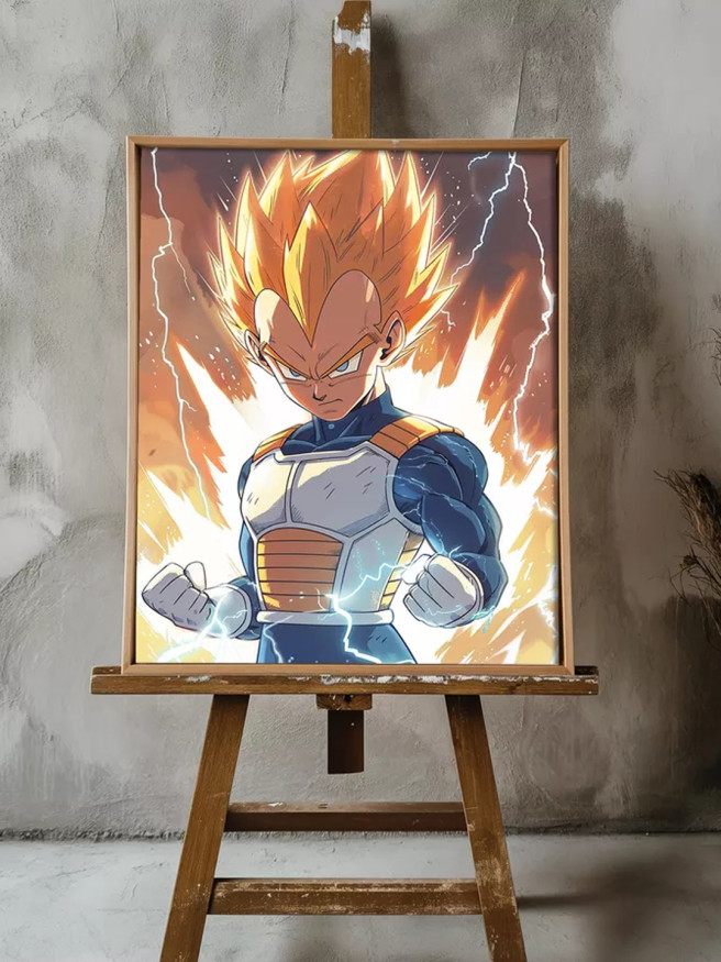 Постер на холсте &amp;quot;Вегета в суперсаянском режиме&amp;quot;