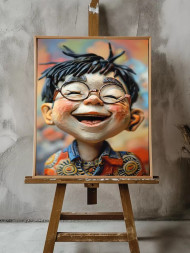 Постер на холсте &amp;quot;Счастье в каждом смехе&amp;quot;