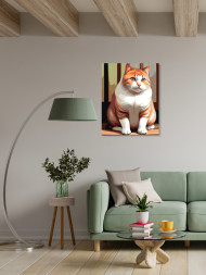 Raqamlar bo&#039;yicha rasm &quot;Semiz mushukcha rasmi&quot;