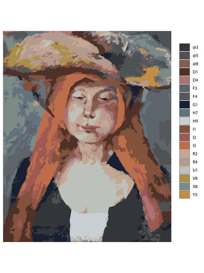 Raqamlar bo&amp;#039;yicha rasm &amp;quot;Ekstravagant qiz&amp;quot;