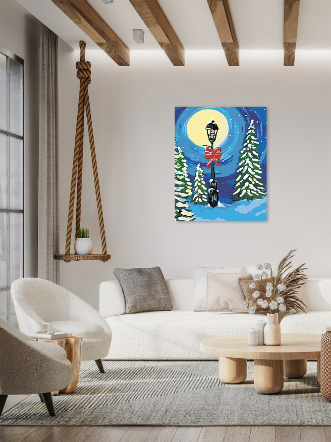 Картина по номерам &amp;quot;Ёлки в снегу&amp;quot;