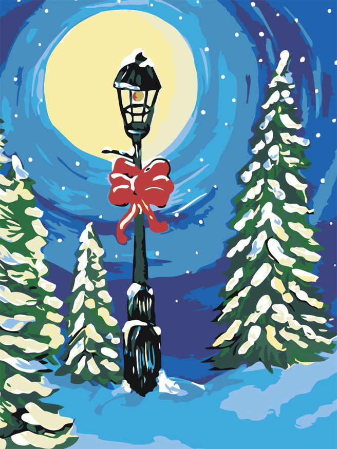 Картина по номерам &amp;quot;Ёлки в снегу&amp;quot;