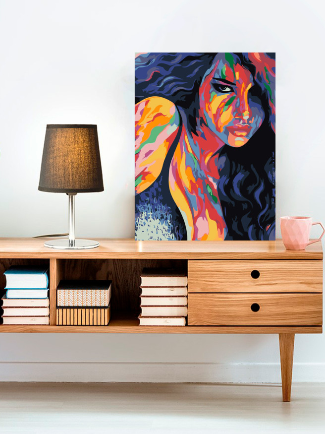 Картина по номерам &amp;quot;Девушка в красках&amp;quot;