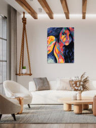 Картина по номерам &amp;quot;Девушка в красках&amp;quot;