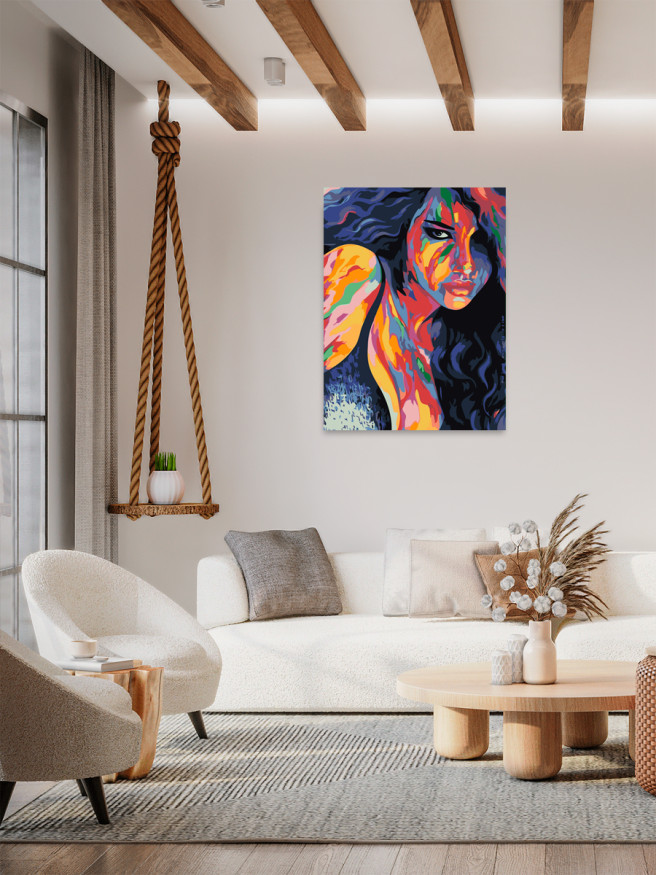 Картина по номерам &amp;quot;Девушка в красках&amp;quot;