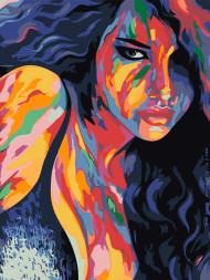 Картина по номерам &amp;quot;Девушка в красках&amp;quot;