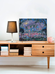 Картина по номерам &amp;quot;Двухэтажный дом с цветами&amp;quot;