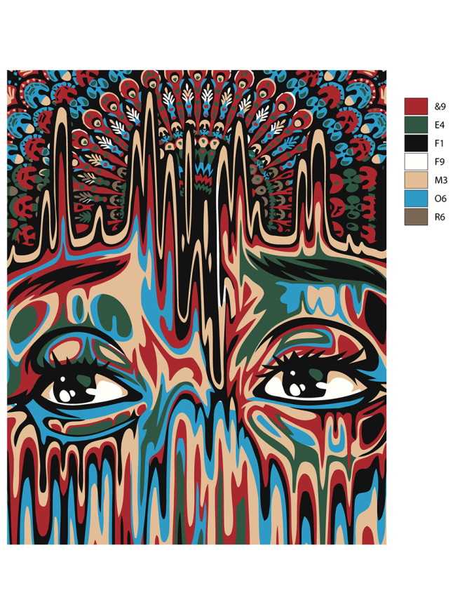 Raqamlar bo&amp;#039;yicha rasm &amp;quot;Qizning sirli yuzi&amp;quot;