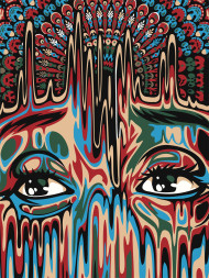 Raqamlar bo&#039;yicha rasm &quot;Qizning sirli yuzi&quot;