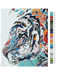 Raqamlar bo'yicha rasm "Chiroyli yo'lbars"