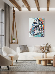 Raqamlar bo'yicha rasm "Chiroyli yo'lbars"