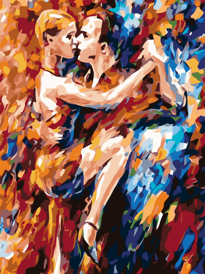 Картина по номерам &amp;quot;Пара в танце&amp;quot;