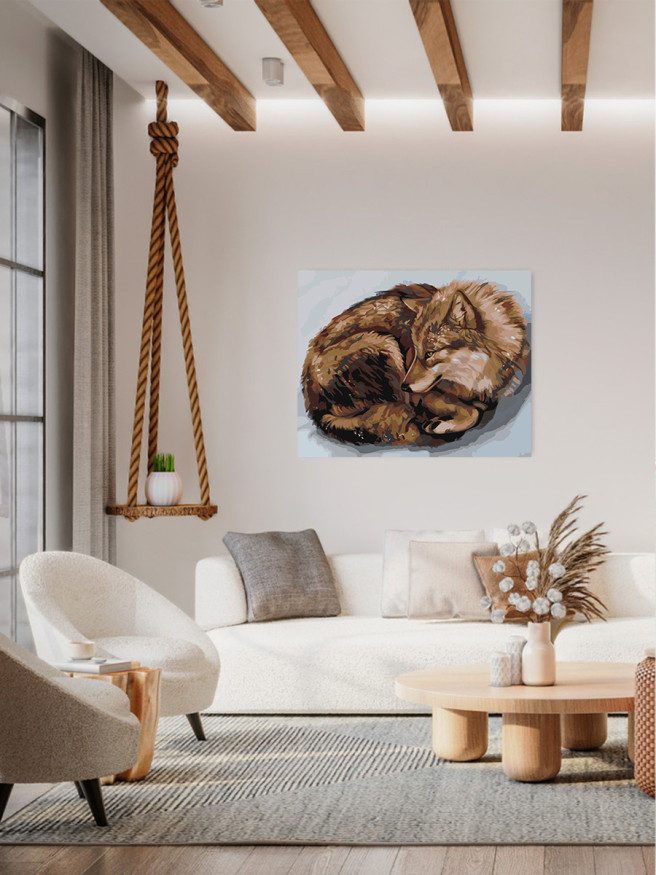 Картина по номерам &amp;quot;Рыжий волк&amp;quot;