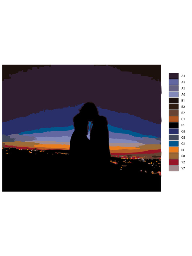 Картина по номерам &amp;quot;Влюблённая пара на танцполе&amp;quot;