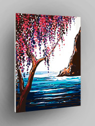 Raqamlar bo&#039;yicha rasm &quot;Dengiz bo&#039;yidagi daraxt&quot;