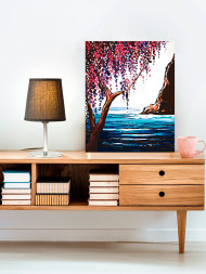 Raqamlar bo&#039;yicha rasm &quot;Dengiz bo&#039;yidagi daraxt&quot;