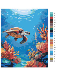 Картина по номерам &amp;quot;Морская черепашка&amp;quot;