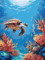 Картина по номерам &amp;quot;Морская черепашка&amp;quot;